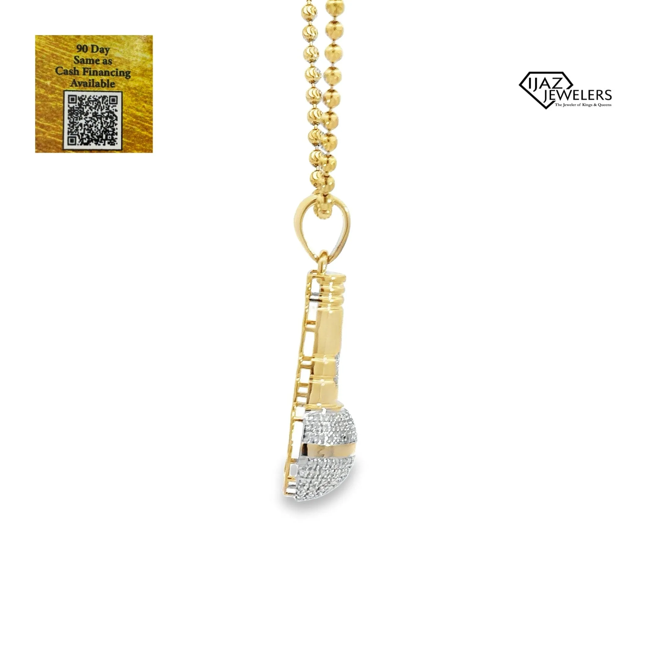 10K Gold 0.36 CTW Diamond Microphone Charm