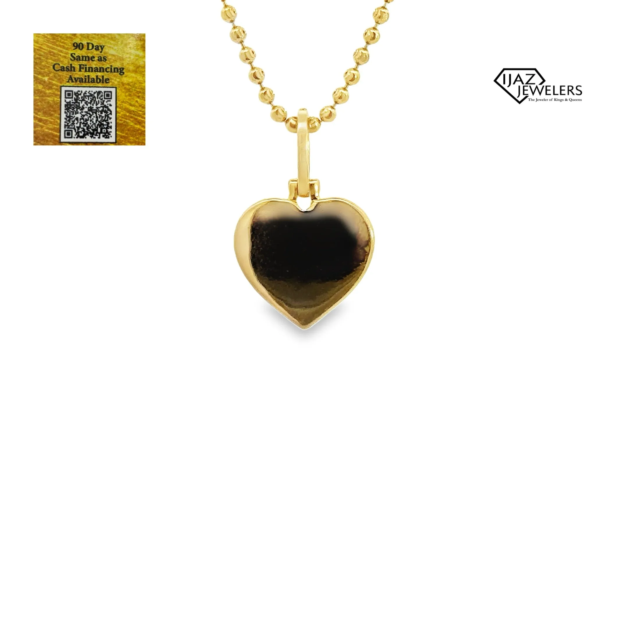 10K gold Two Tone 0.75 CTW Diamond Heart Charm