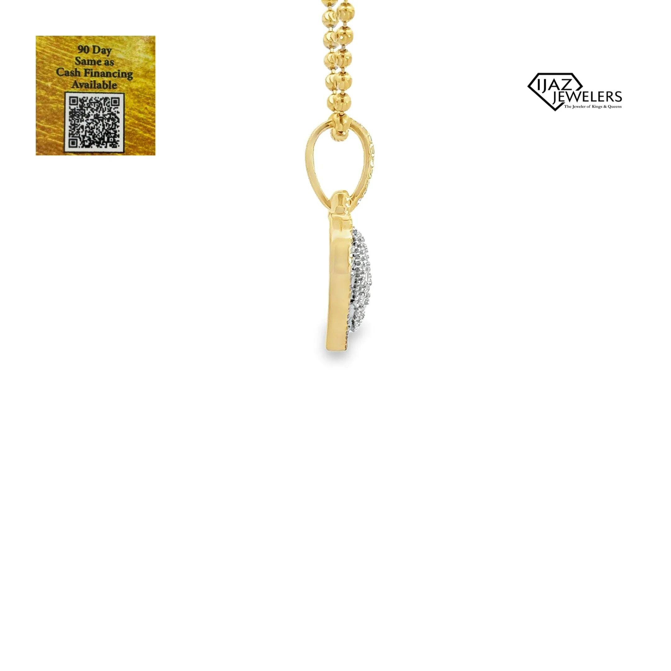 10K gold Two Tone 0.75 CTW Diamond Heart Charm