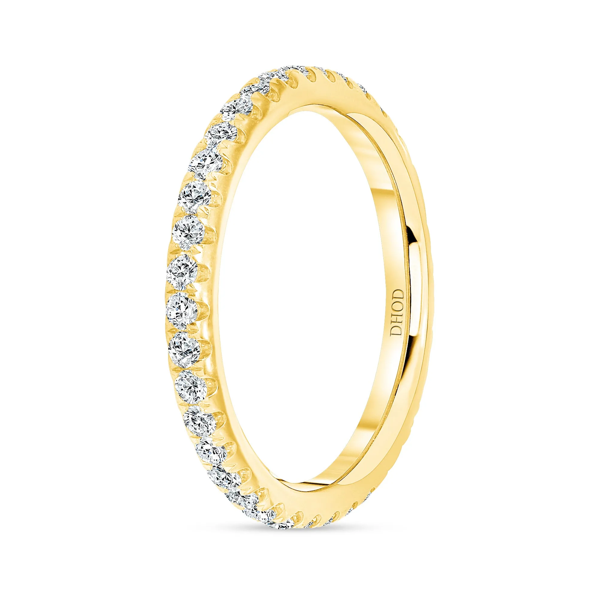 14K Gold 2MM Diamond Eternity Band