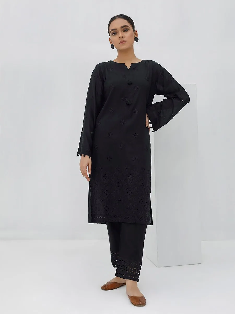 1pc Stitched Embroidered Pret - B&W (Z-000003)