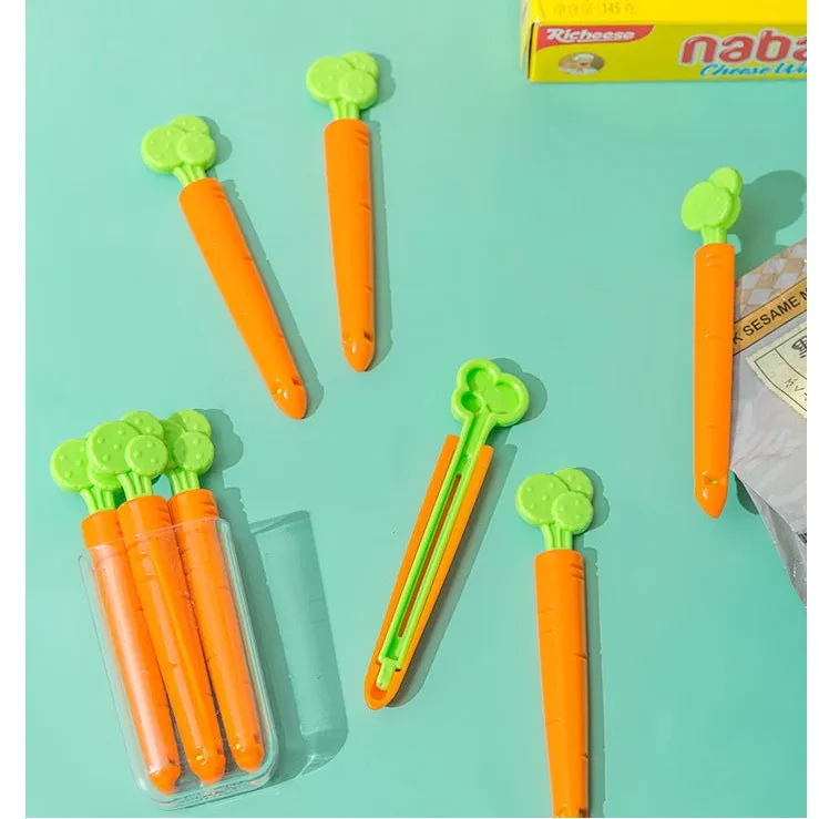 5PC Cartoon Carrot Food Bag Closure Clip