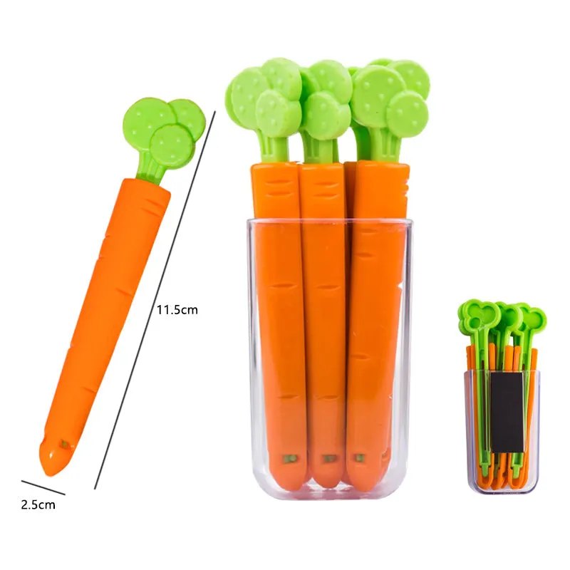 5PC Cartoon Carrot Food Bag Closure Clip