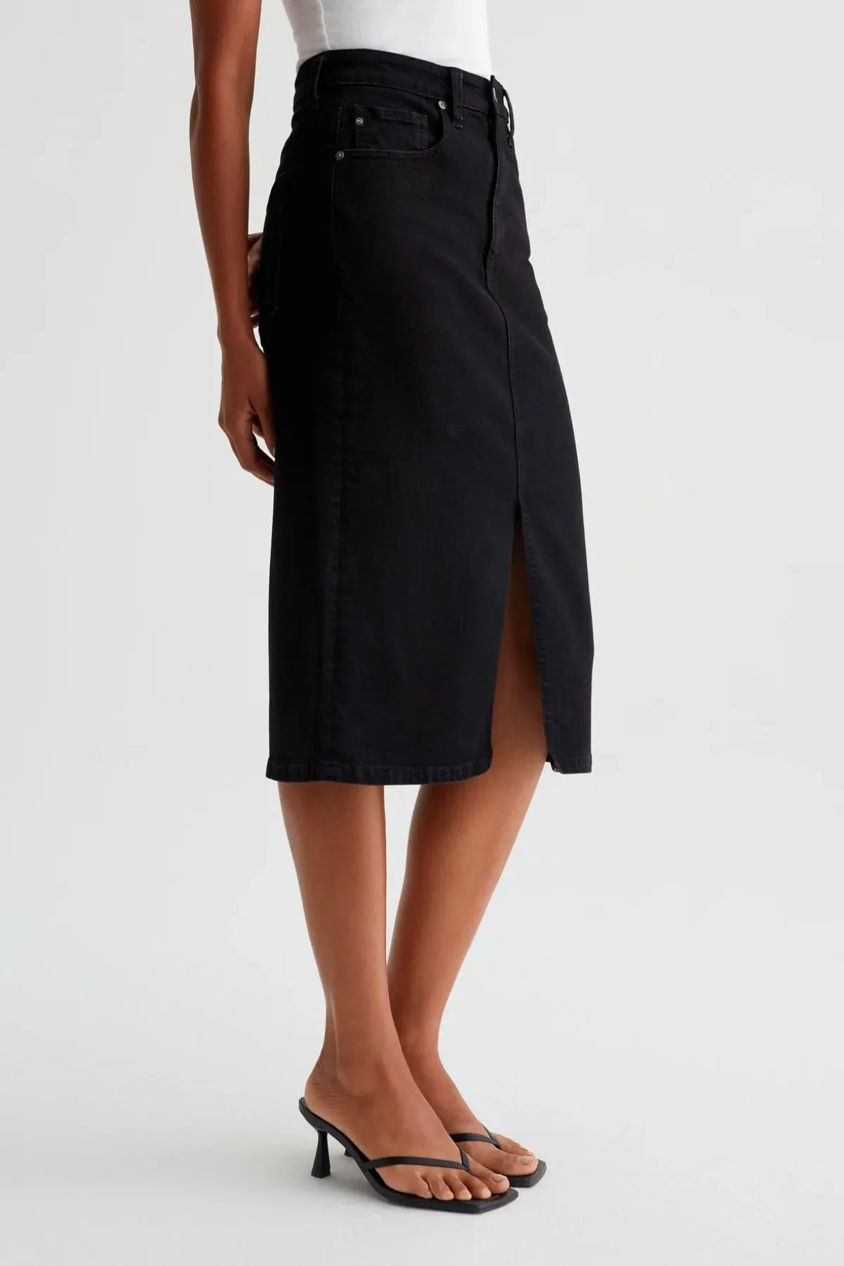 AG Denim Tefi Skirt - Black Cast