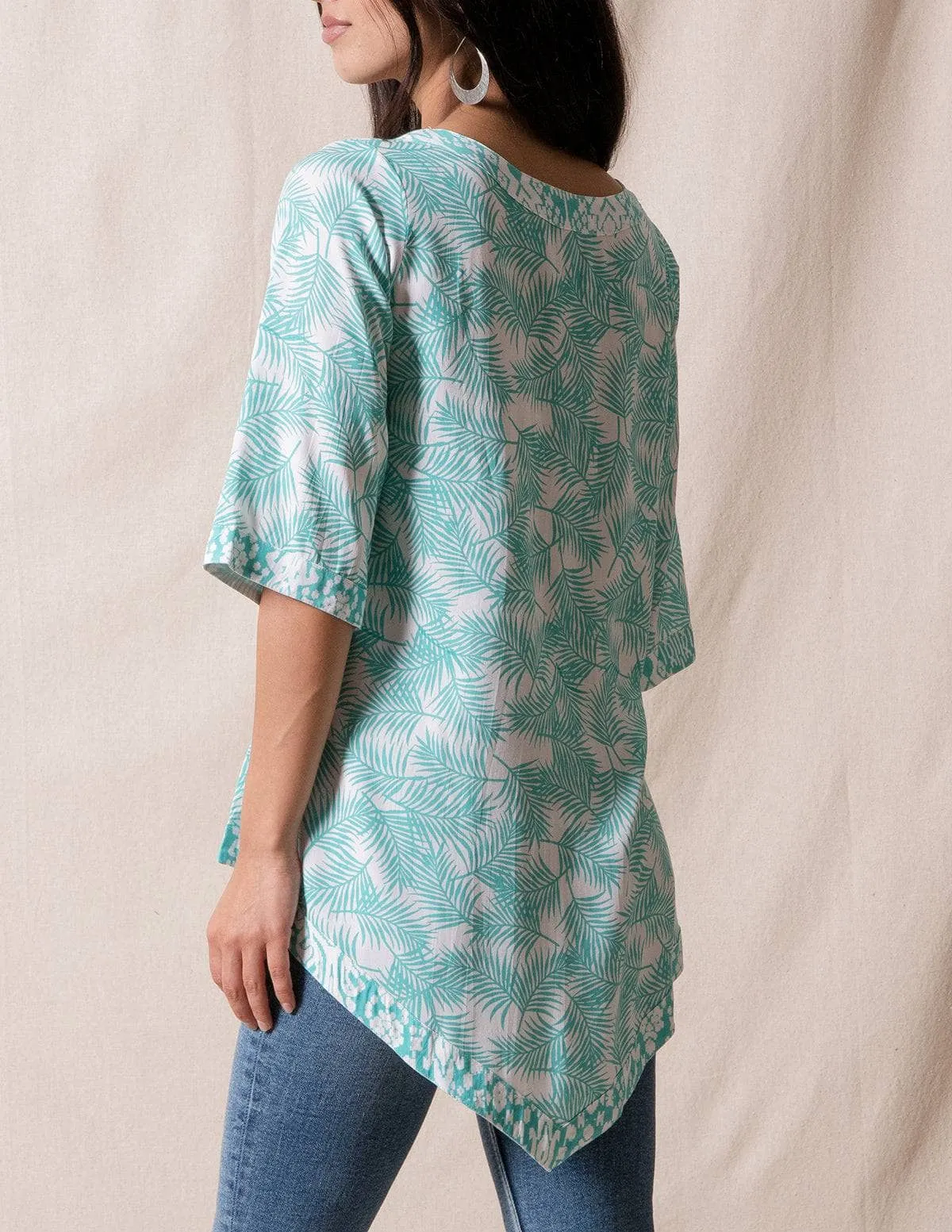 Amari Batik Tunic - Aqua - Large Only