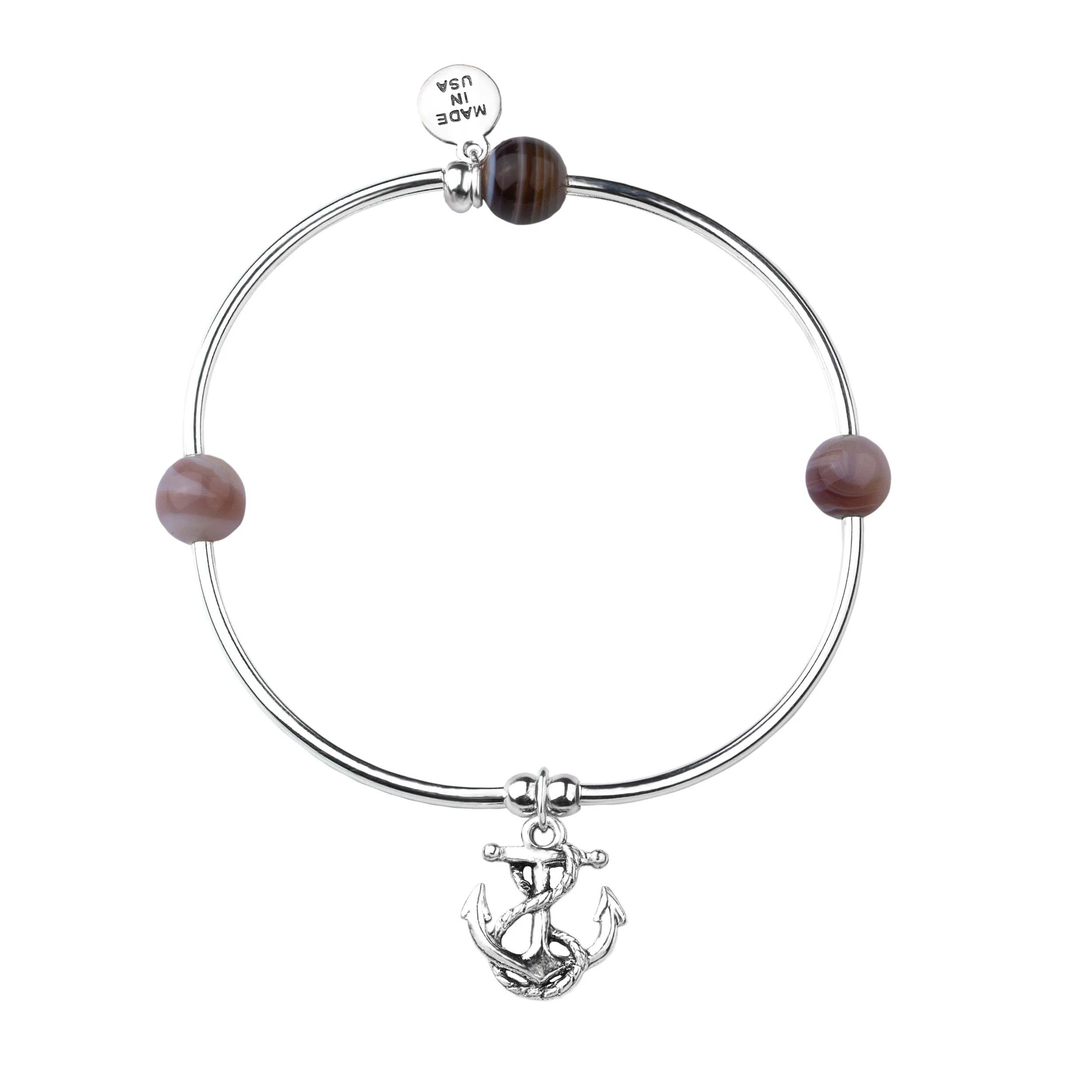 Anchor | Soft Bangle Charm Bracelet | Botswana