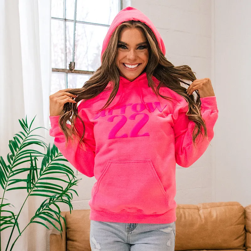 Arrow 22 Neon Pink Hoodie