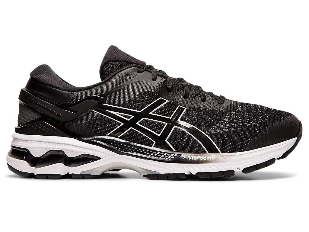 Asics Gel-Kayano 26 Men's Running Shoes - Black/ White