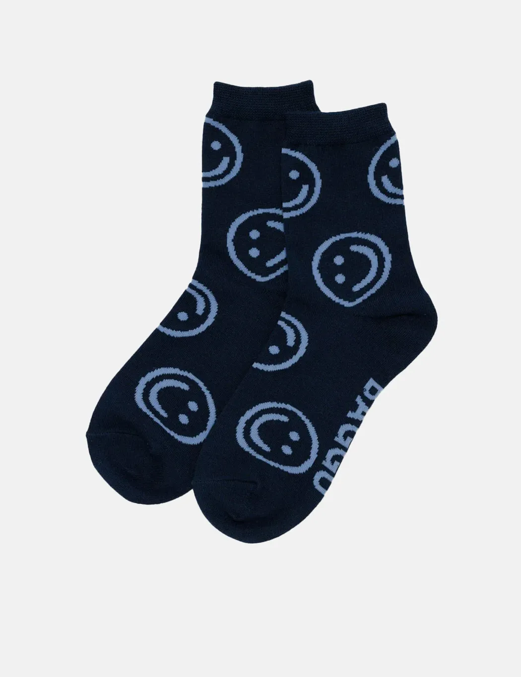 Baggu Crew Sock - Navy Happy