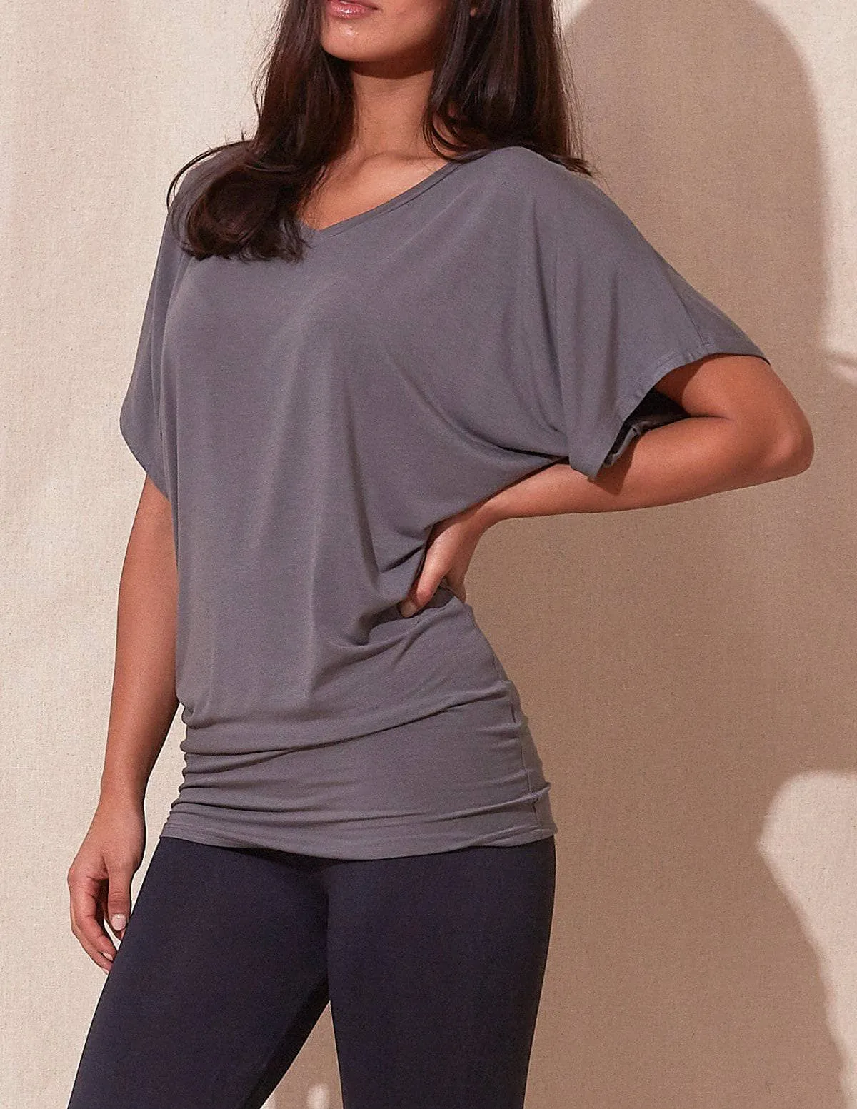 Bamboo Dolman Tunic - Grey