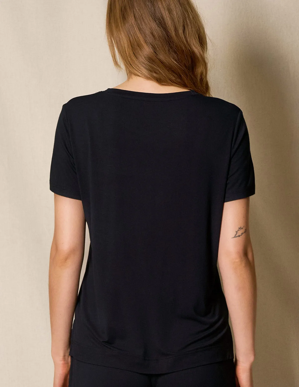 Bamboo Pocket Sleep Tee - Black