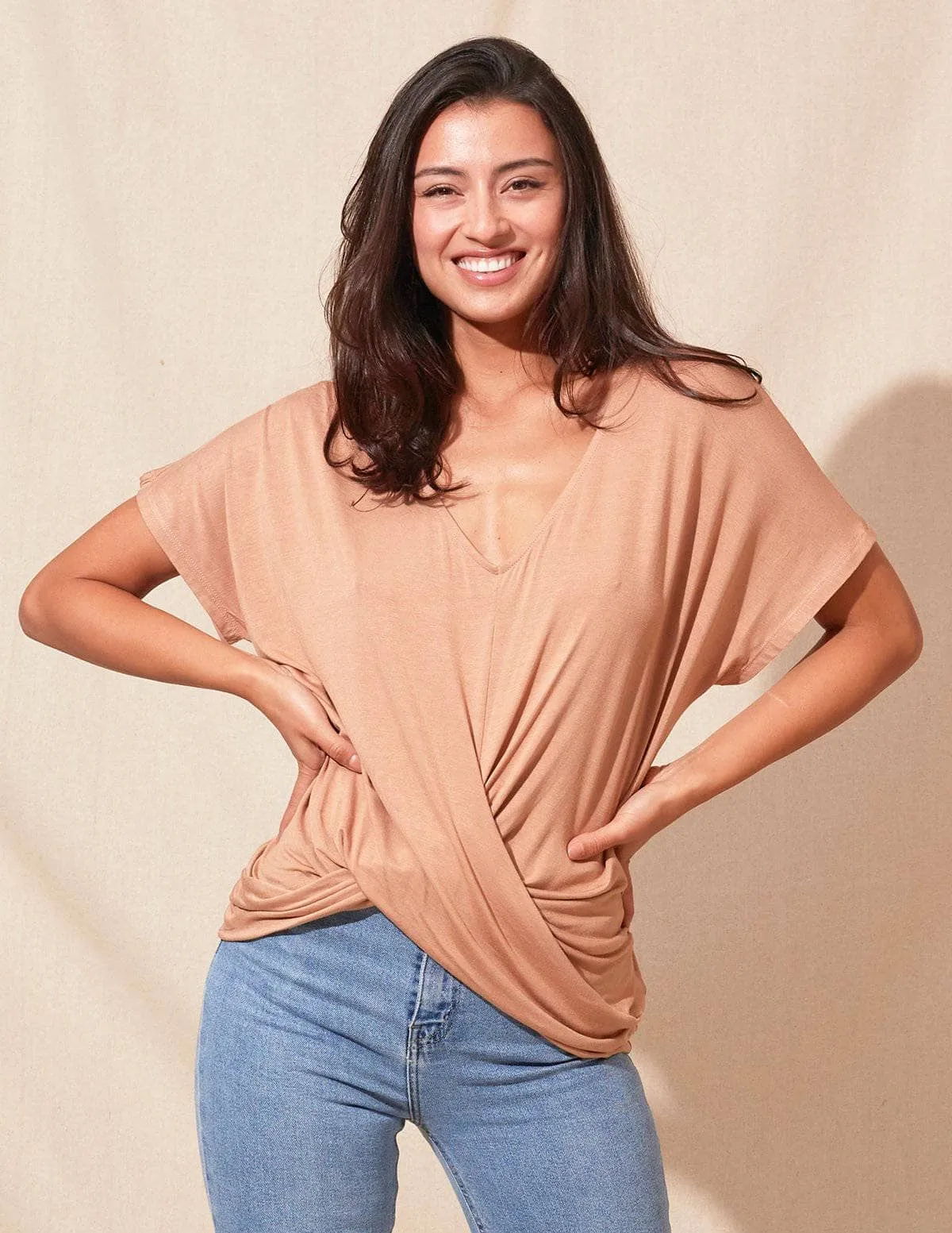 Bamboo Twist Front Top