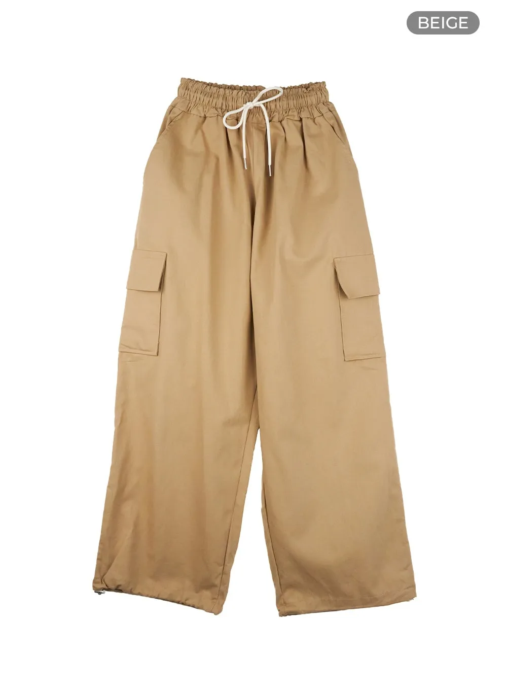 Banded String Baggy Cargo Pants IL419