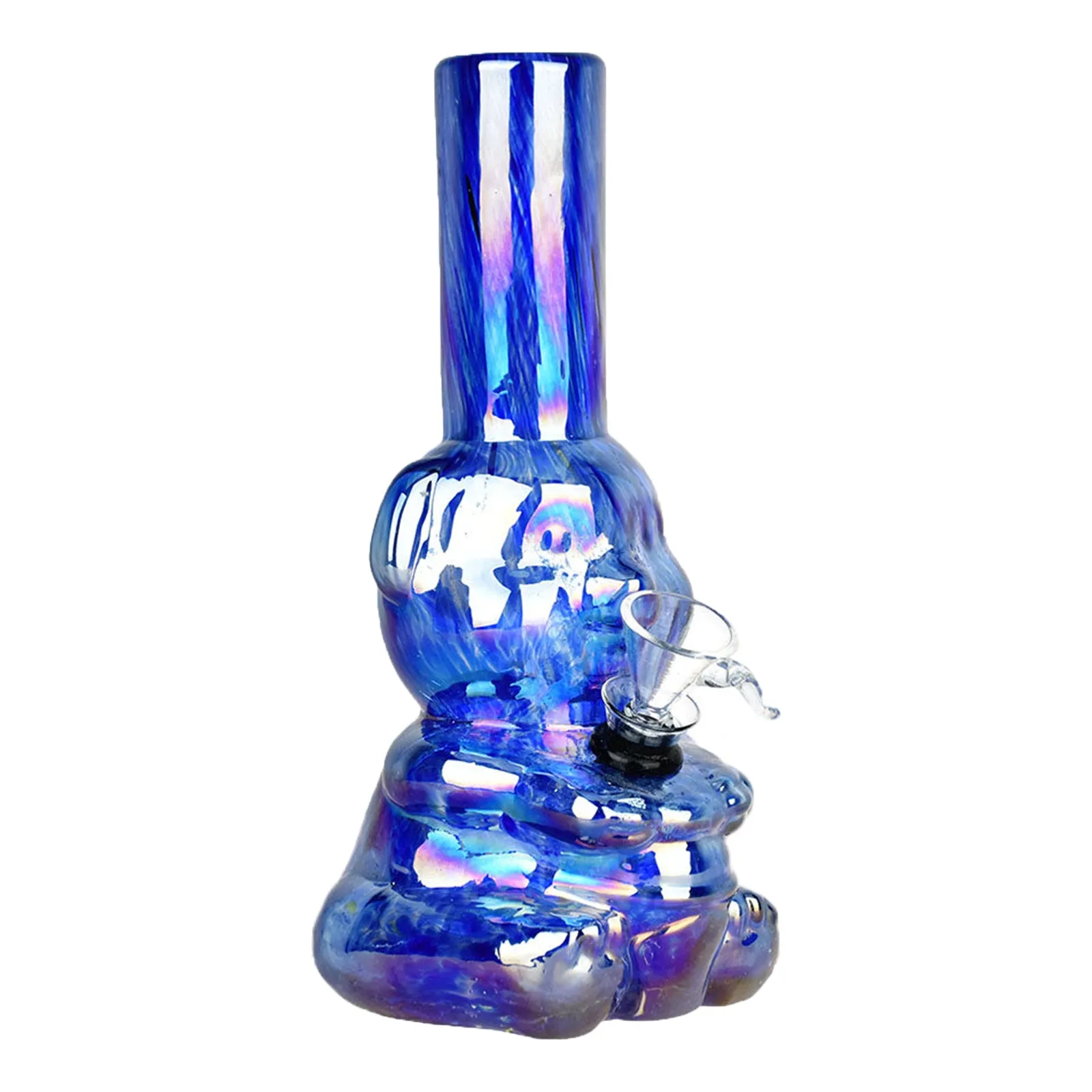 Bear-y Shiny Electroplated Soft Glass Water Pipe