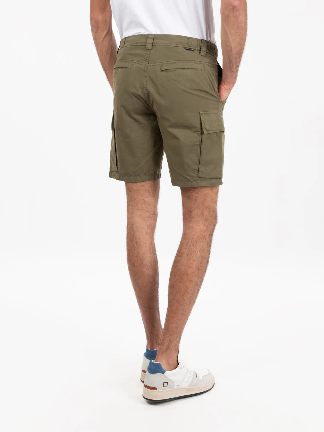 Bermuda gabardine cargo short lake olive