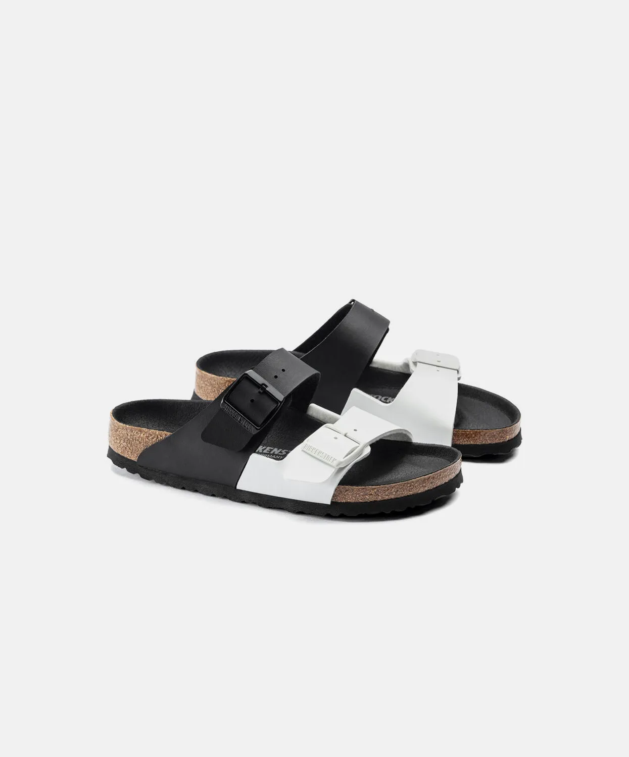 Birkenstock Arizona Split Birko-Flor Black/White Sandals