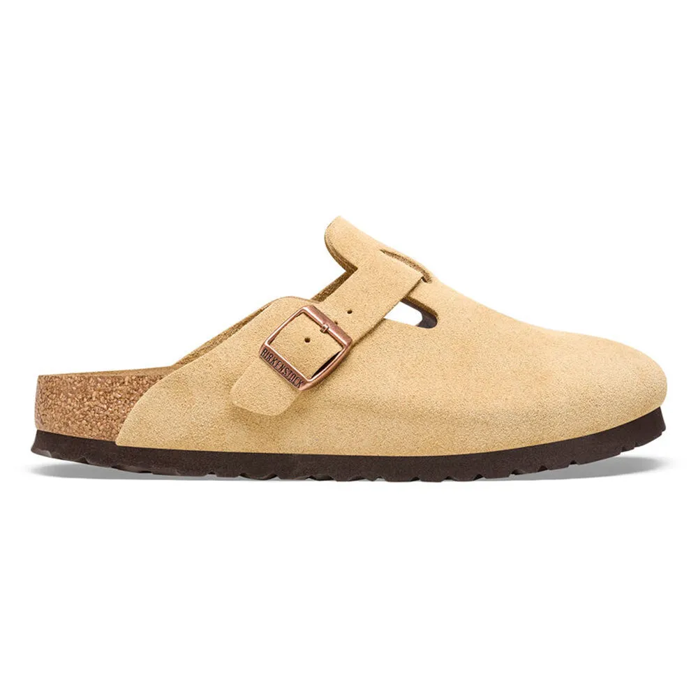 Birkenstock Boston Suede Latte Cream