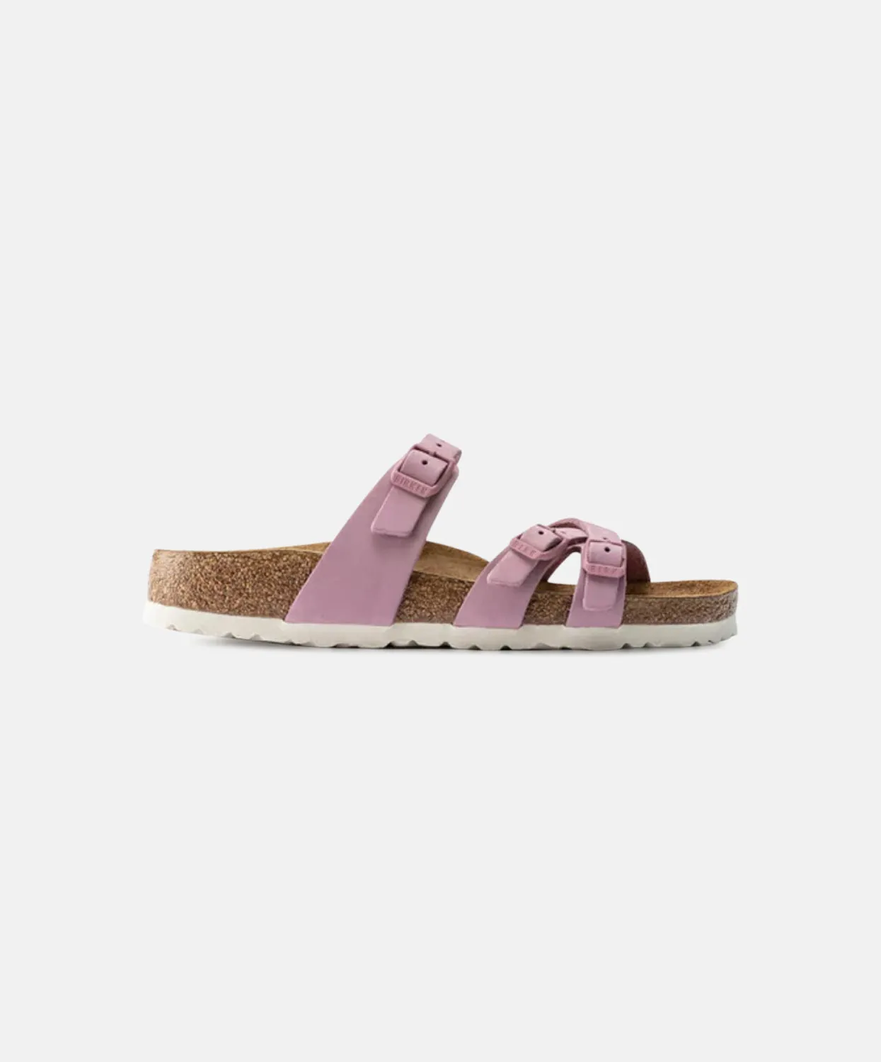 Birkenstock Franca Nubuck Leather Orchid Soft Footbed Sandals