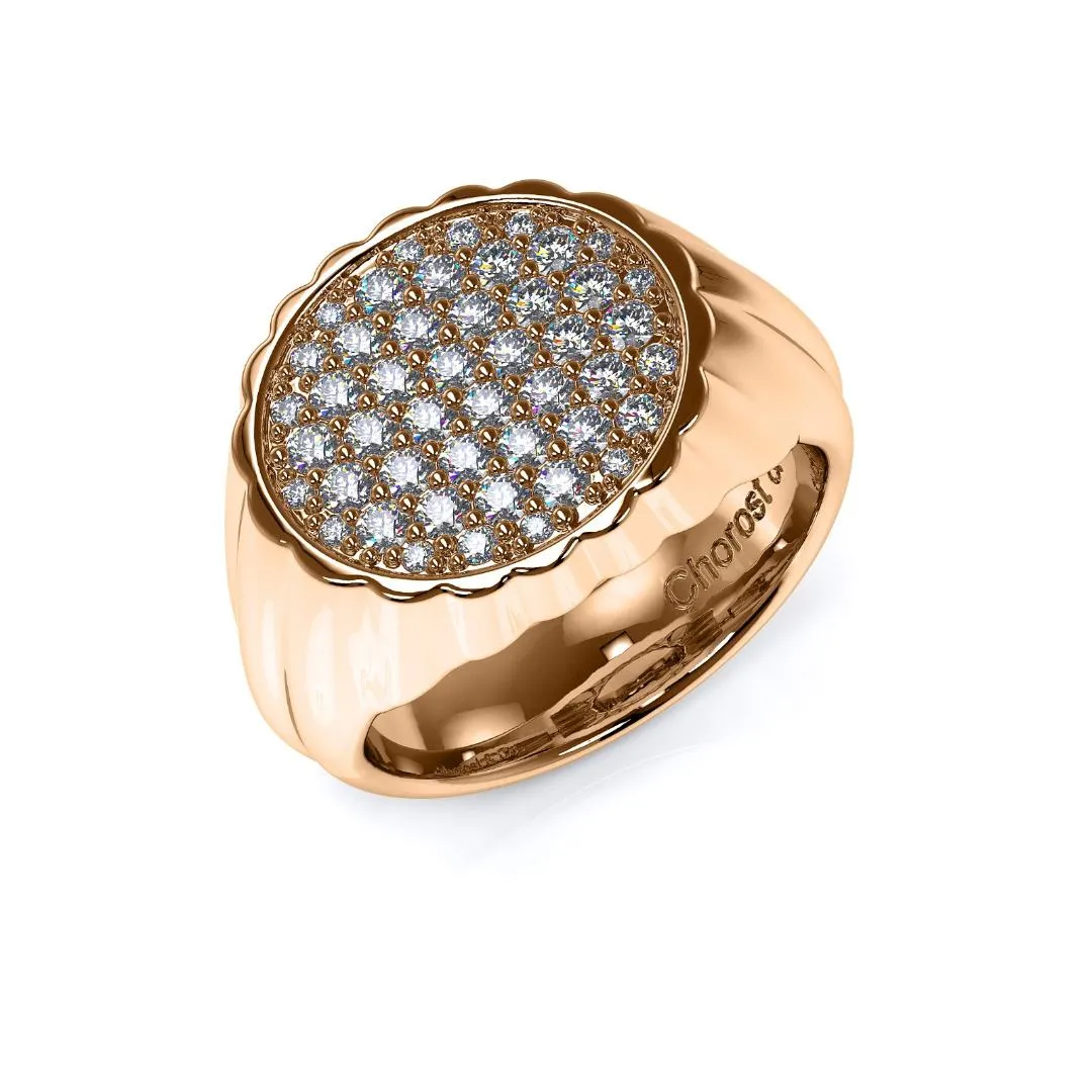 Chorost & Co. Private Collection 14K Rose Gold 0.75ct Diamond Men's Ring