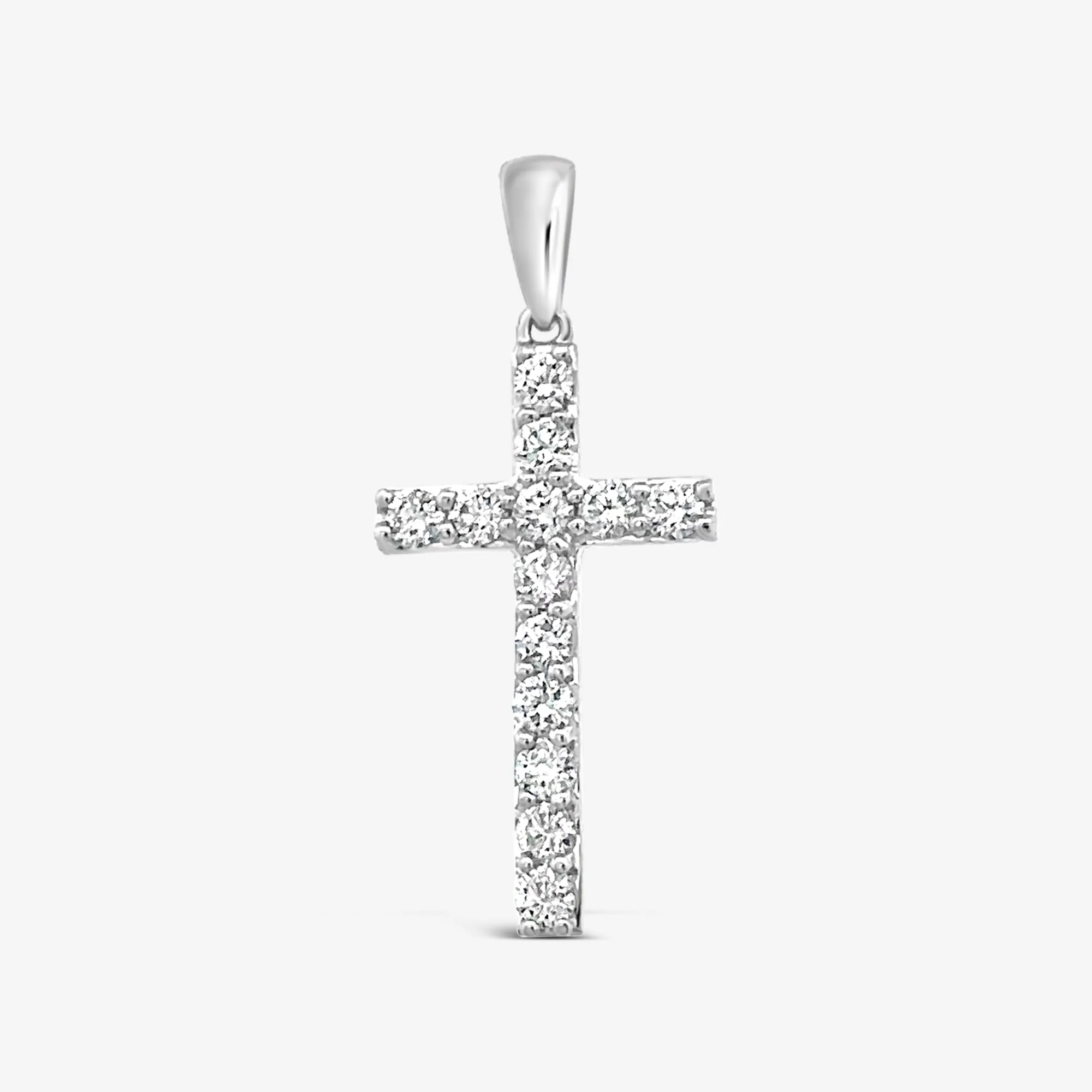 Classic 0.45CT Diamond Cross Pendant