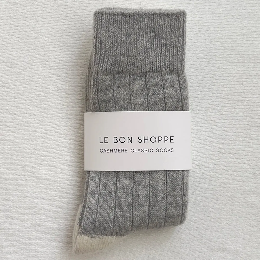 Classic Cashmere Socks - Grey Melange