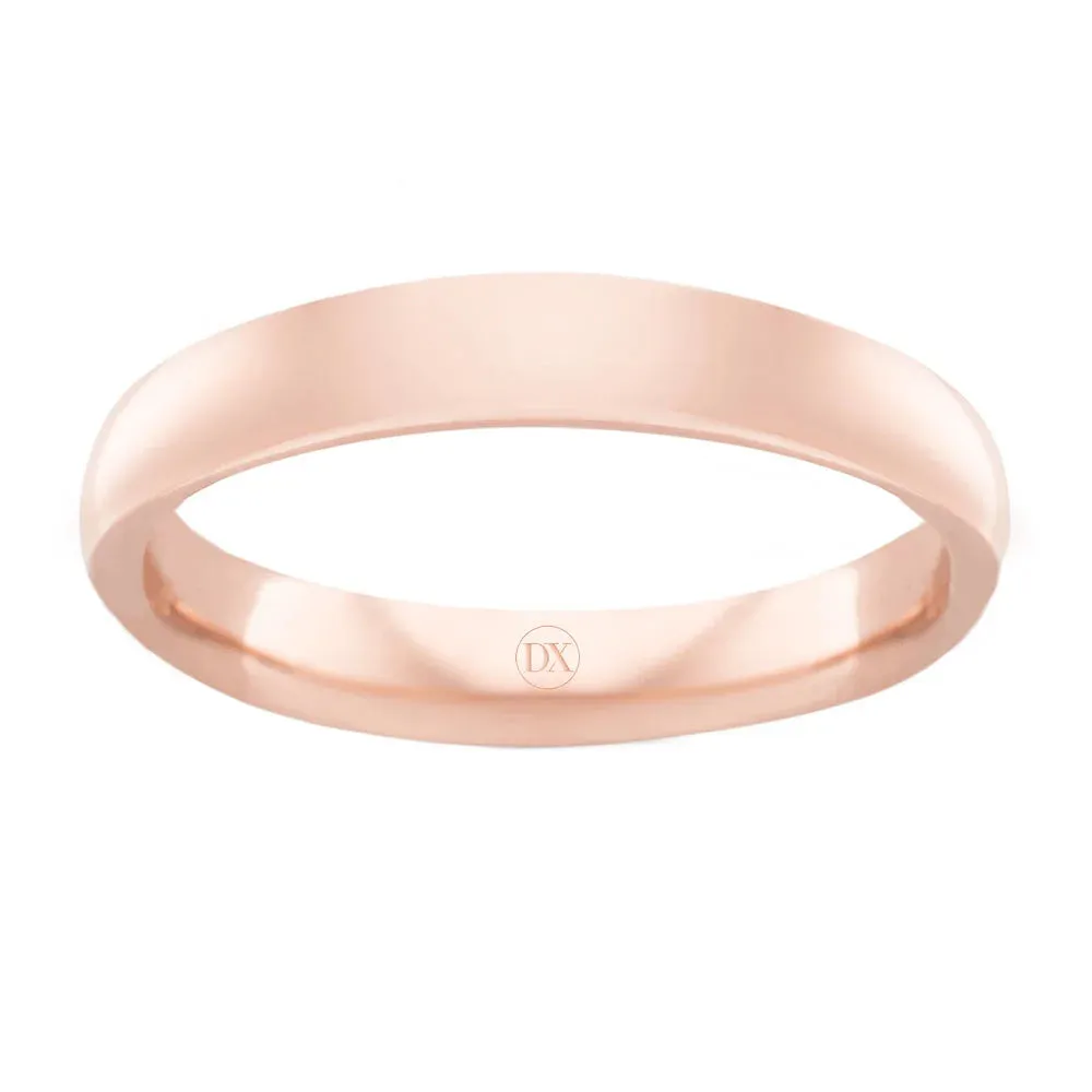 Classic Comfort 3mm - 9ct Rose Gold