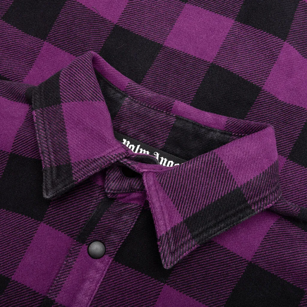 Classic Logo Overshirt - Purple/White