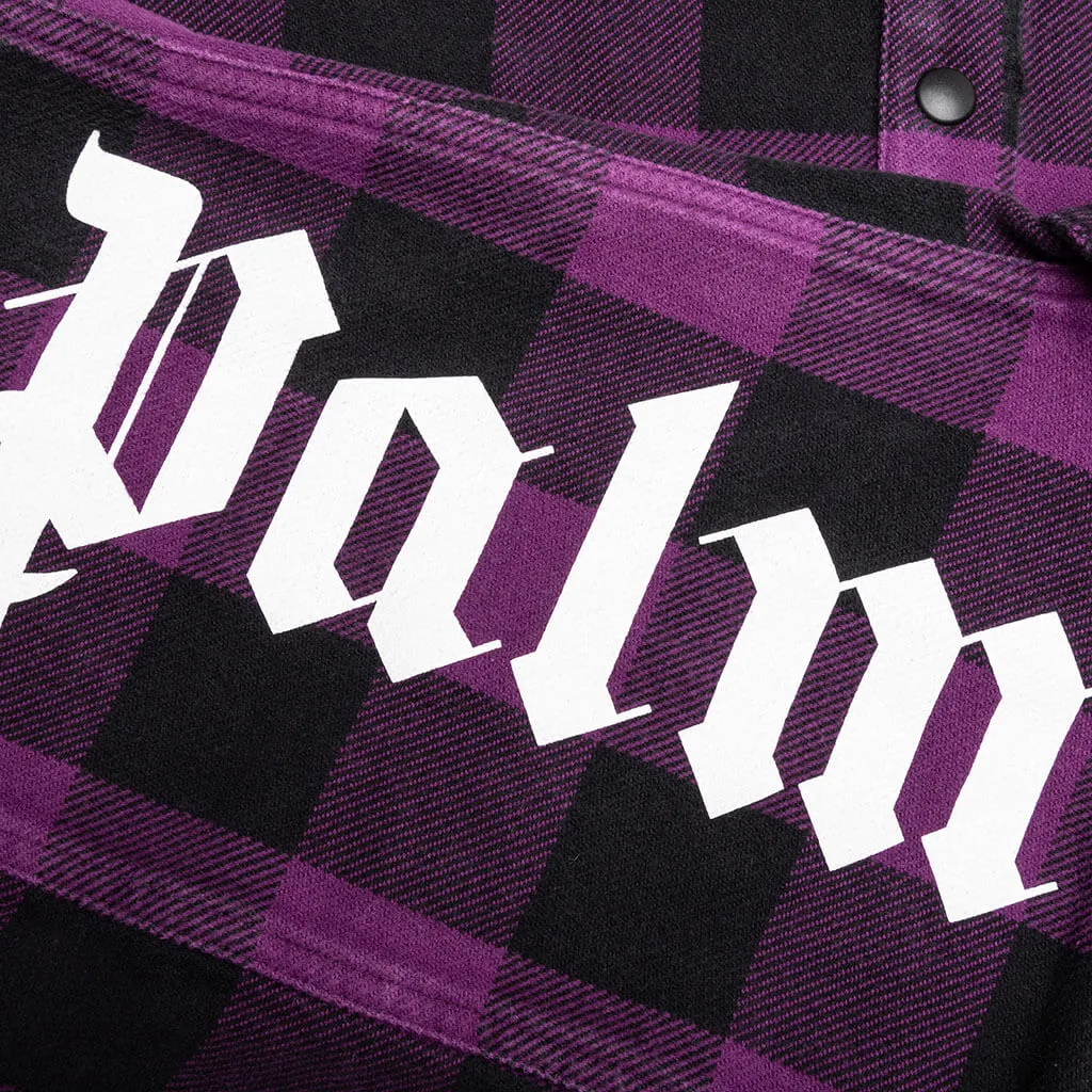 Classic Logo Overshirt - Purple/White