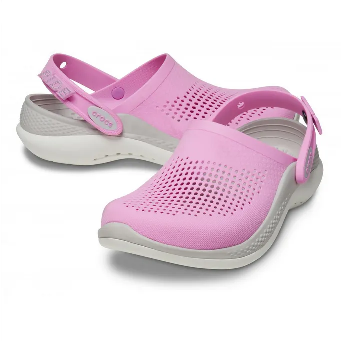 Crocs women's sabot slipper LiteRide 360° Clog 206708 6SW pink-grey 