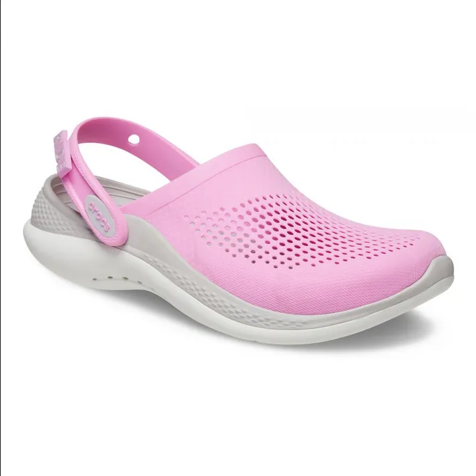 Crocs women's sabot slipper LiteRide 360° Clog 206708 6SW pink-grey 