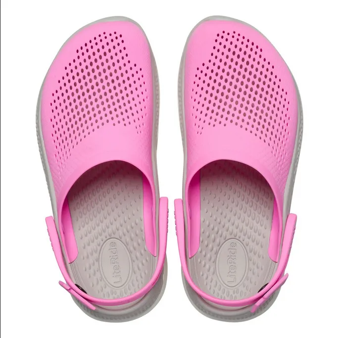 Crocs women's sabot slipper LiteRide 360° Clog 206708 6SW pink-grey 