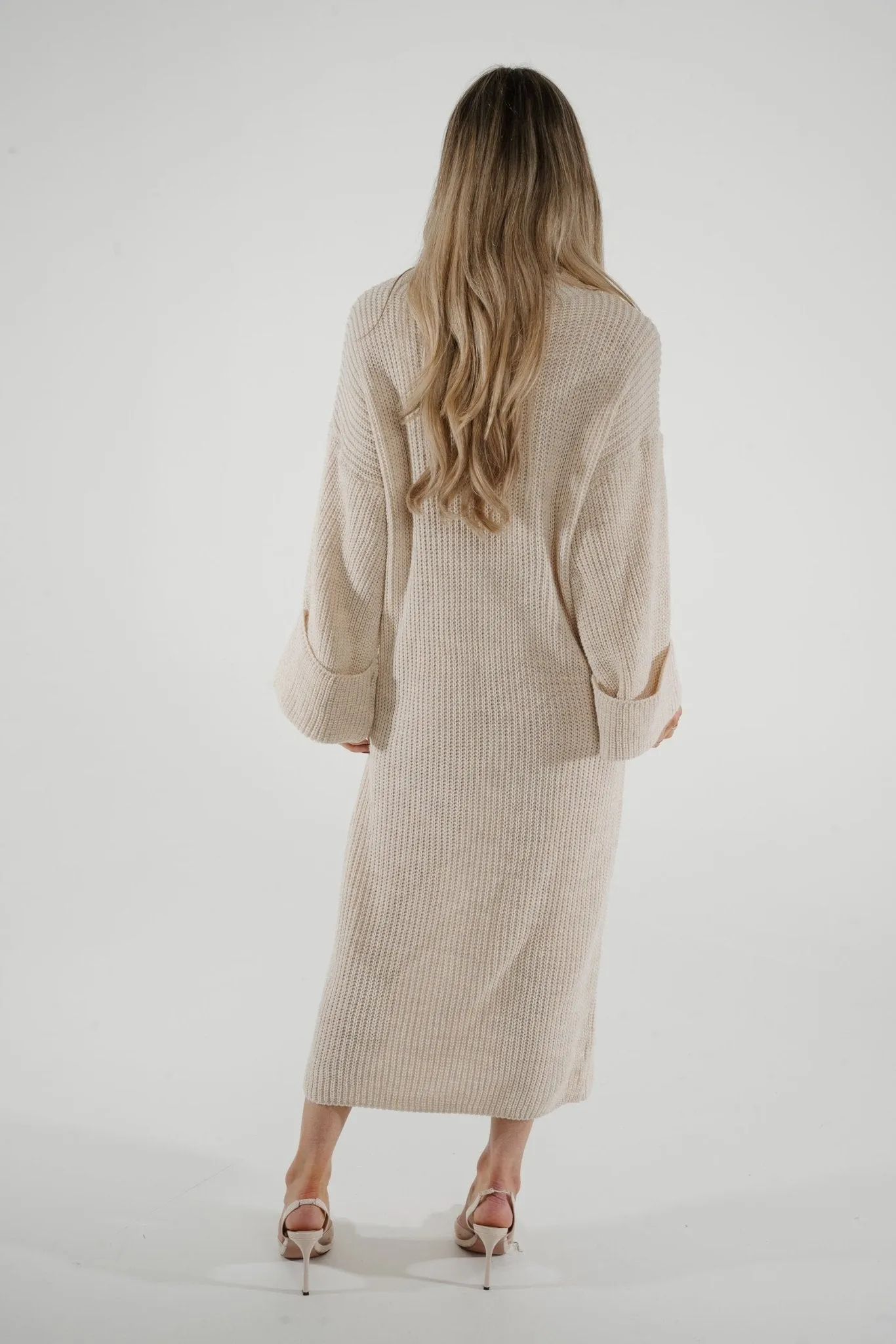 Danni Chunky Knit Dress In Neutral