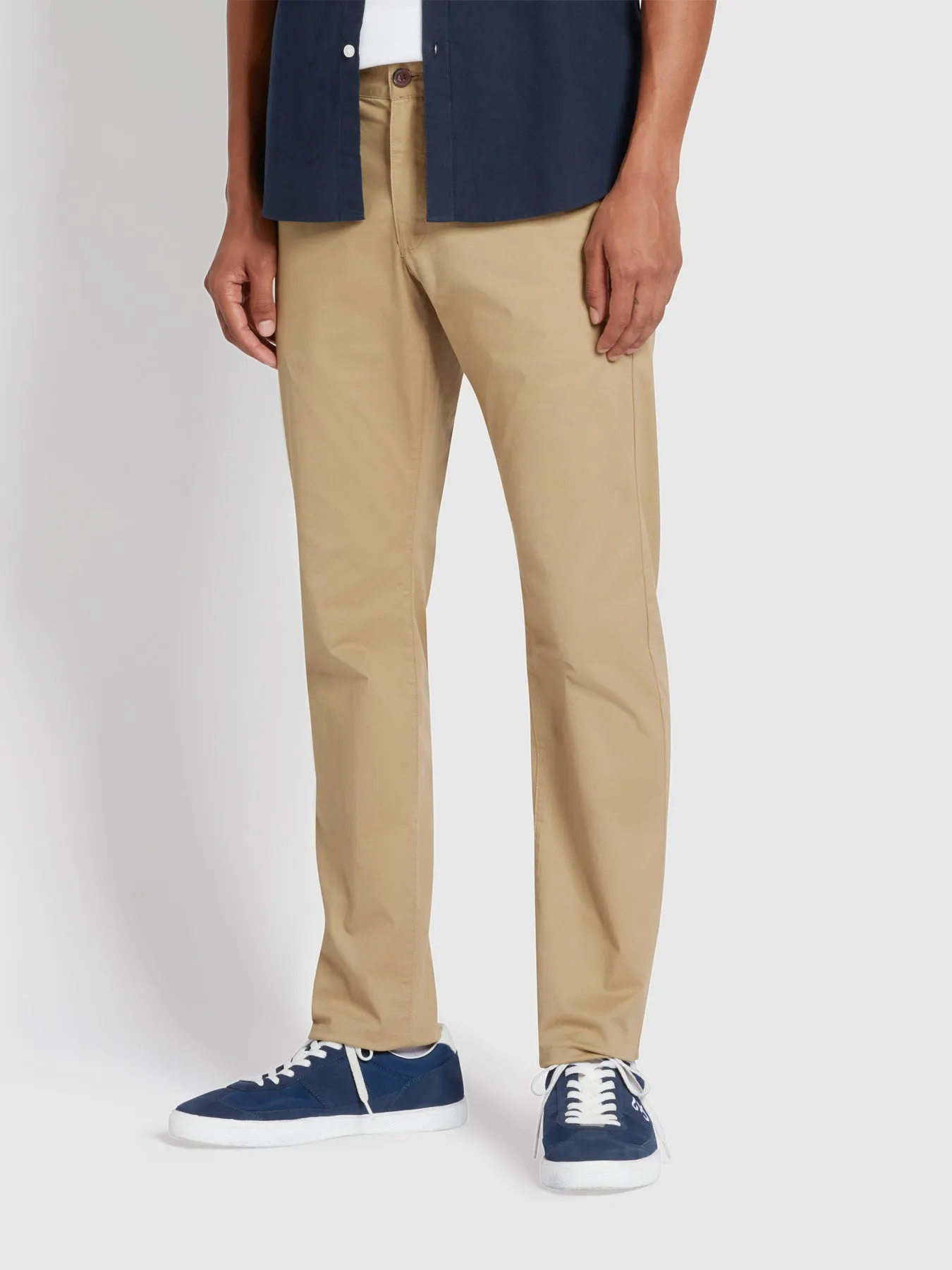 Elm Regular Slim Fit Chinos In Beige