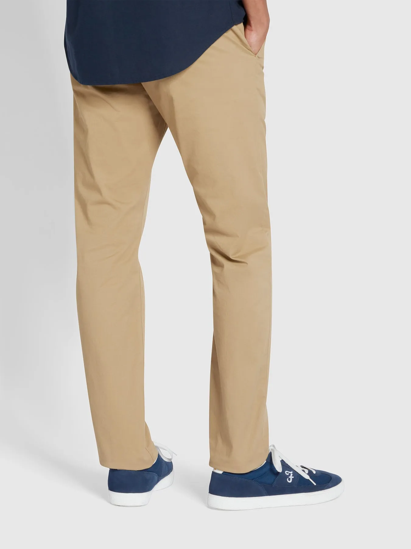 Elm Regular Slim Fit Chinos In Beige