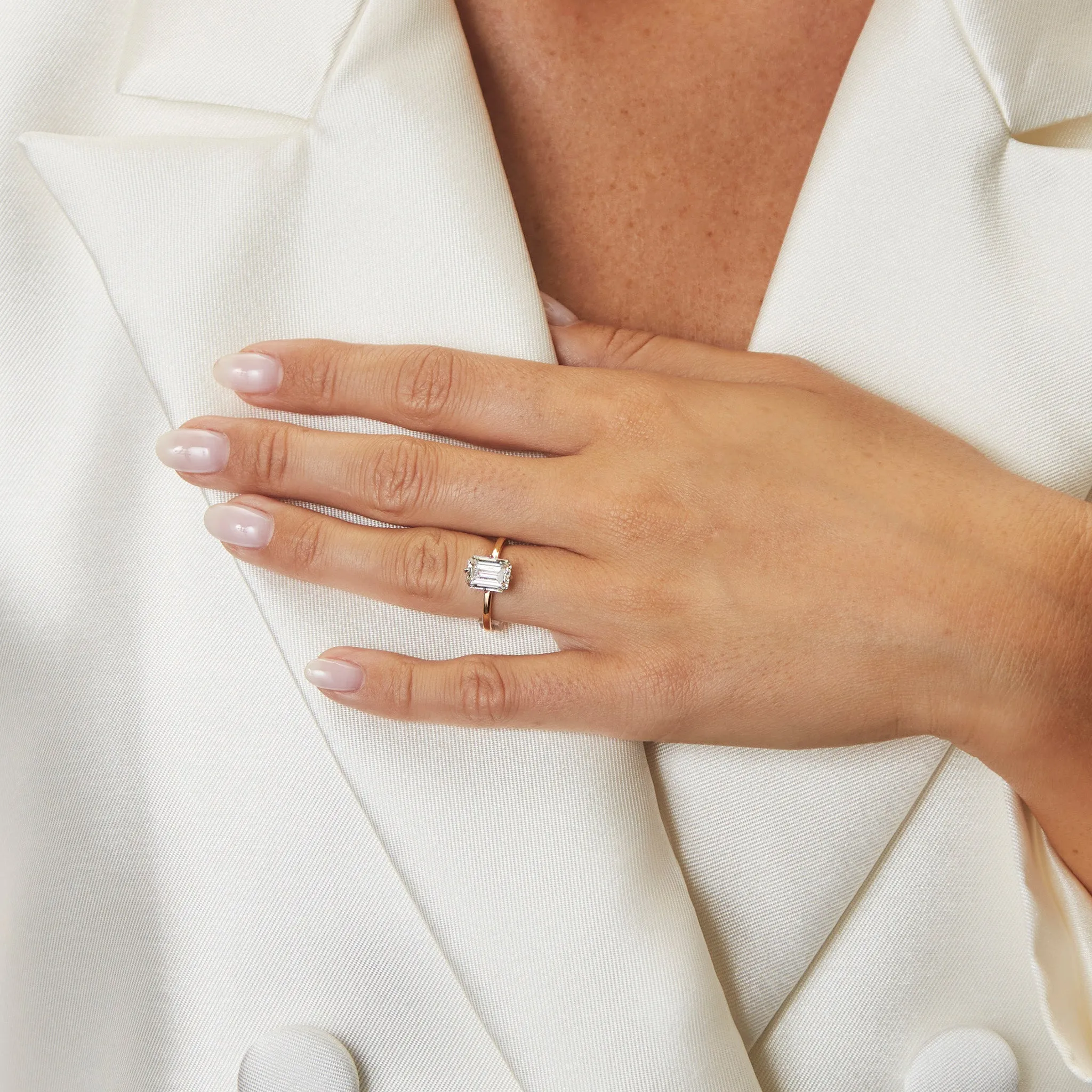 Emerald Cut Solitaire Engagement Ring