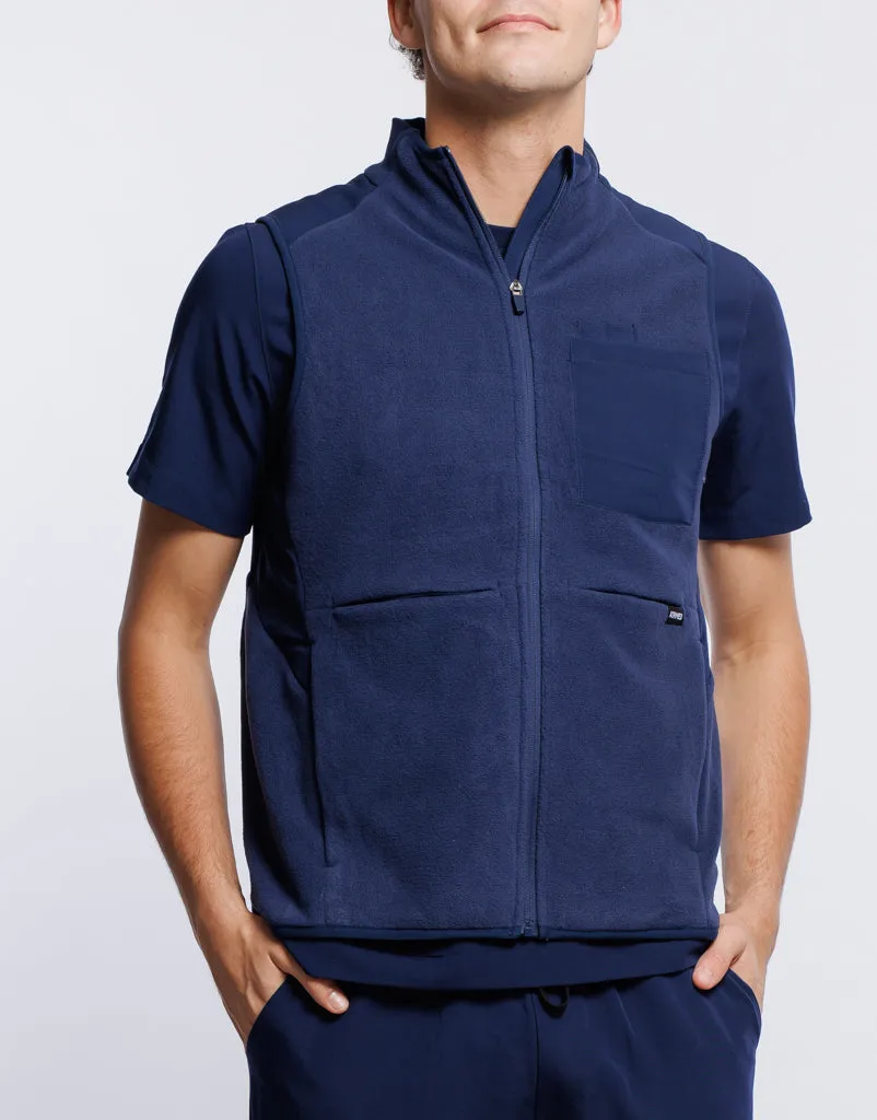 Essential Fleece Vest - True Navy