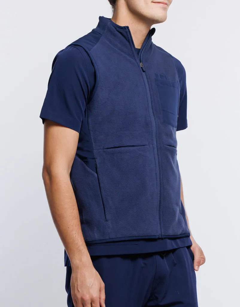 Essential Fleece Vest - True Navy