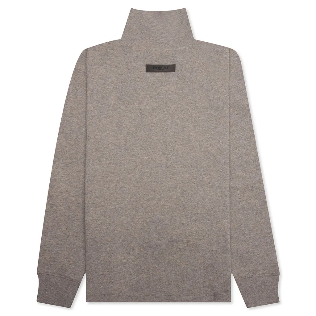 Essentials Kid's Turtleneck - Dark Oatmeal