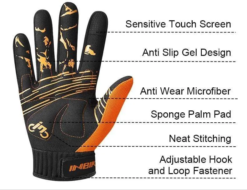 Finger MTB Gloves Touch Screen Cycling Gloves Anti-slip Bicycle Gloves For Men Women Sport Motorcycle MTB Bike Glove