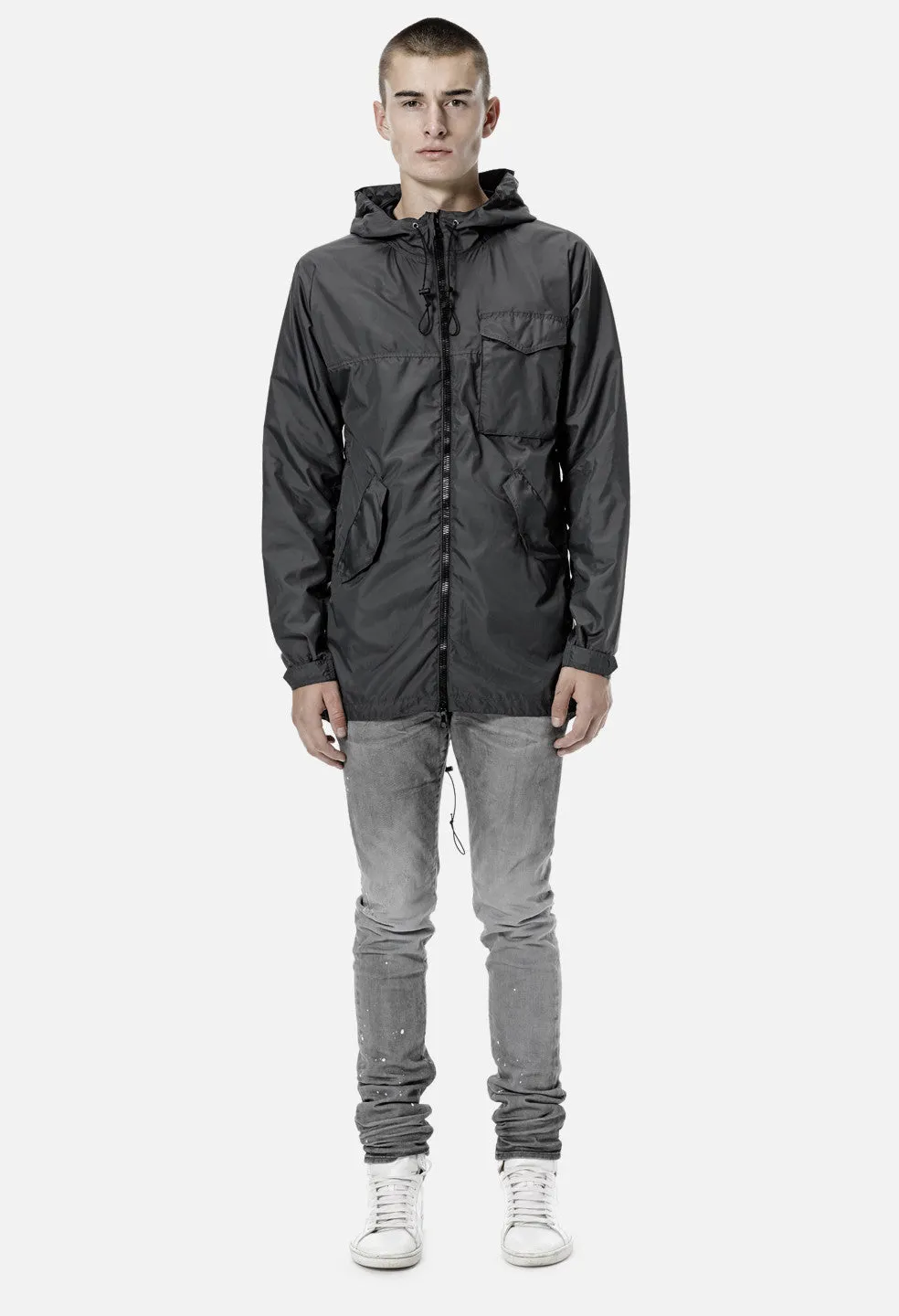 Fishtail Raincoat / Charcoal