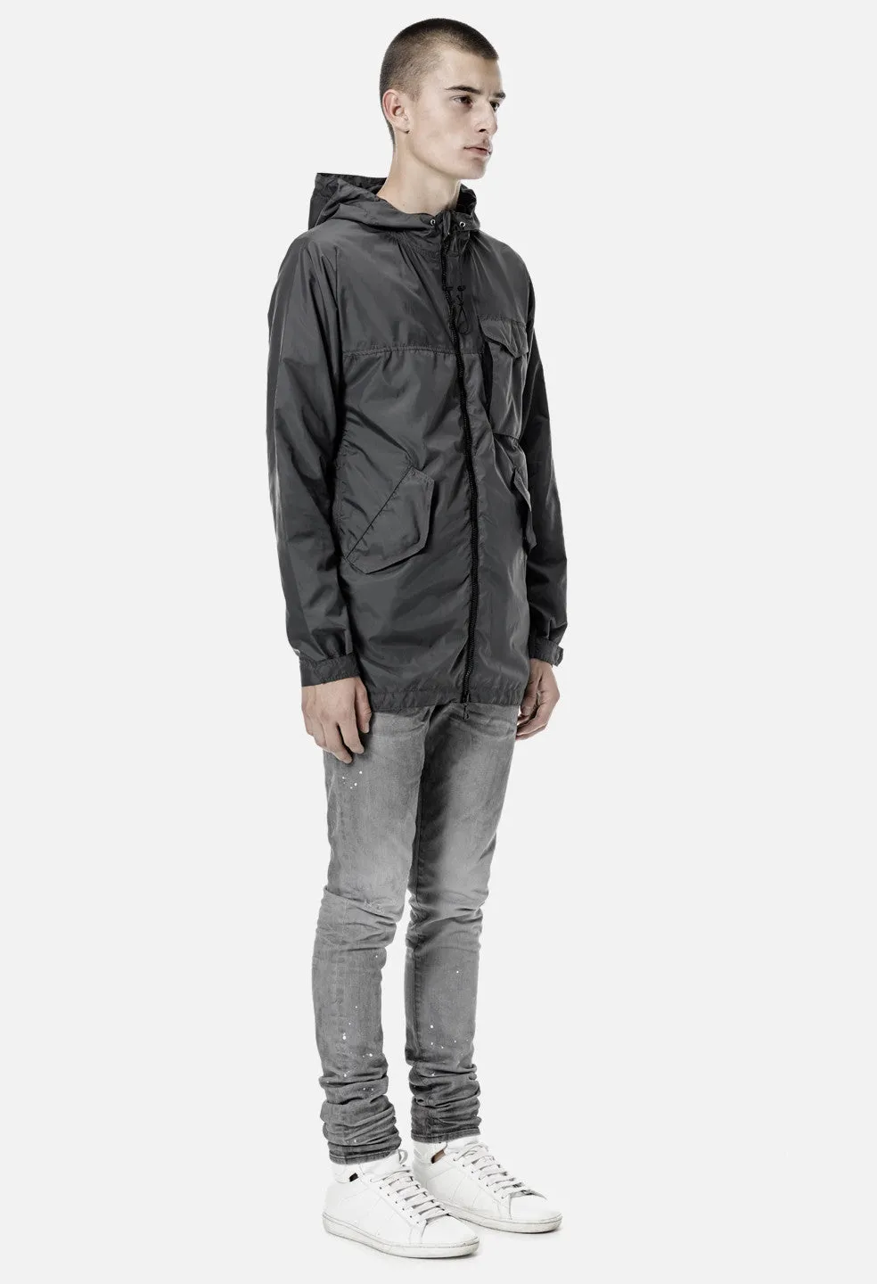 Fishtail Raincoat / Charcoal