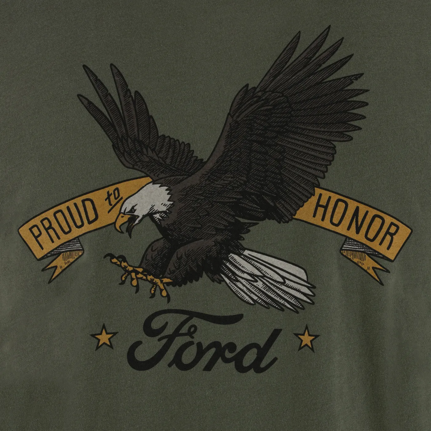 Ford Proud to Honor Men's Dog Tag Eagle T-Shirt