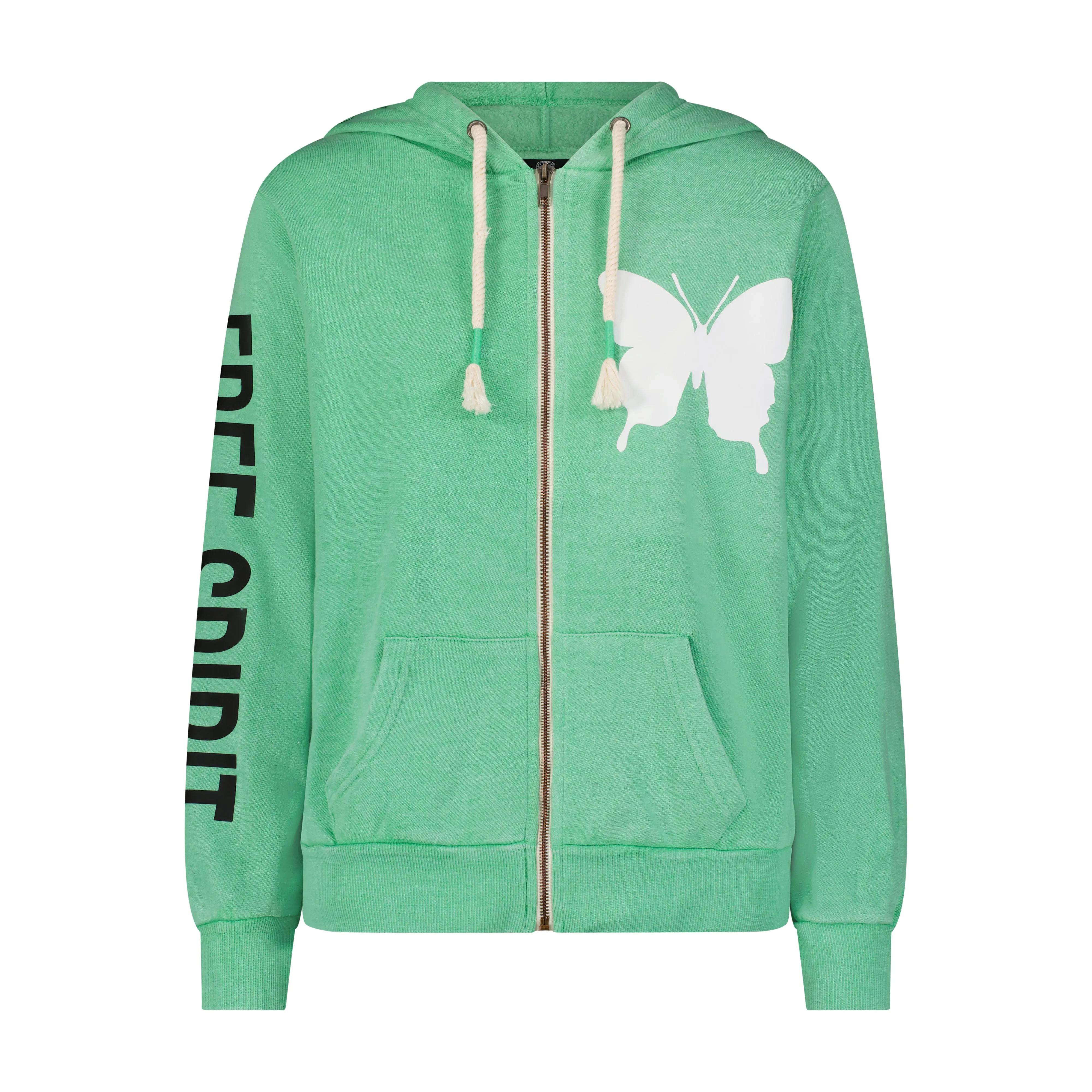 Free Spirit Green Zip Up Sweatshirt