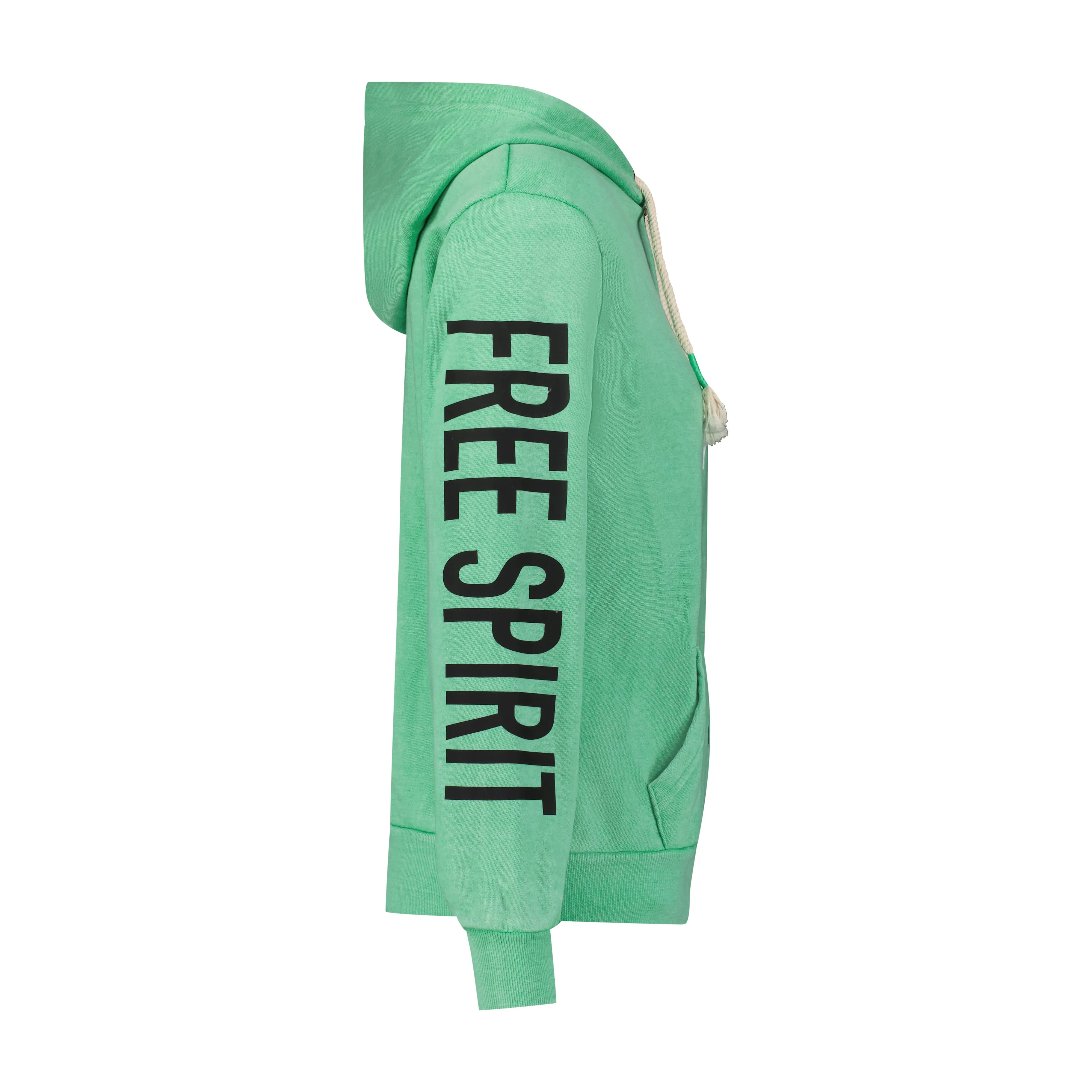 Free Spirit Green Zip Up Sweatshirt