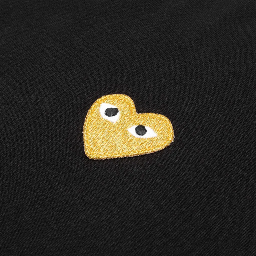 Gold Heart T-Shirt - Black