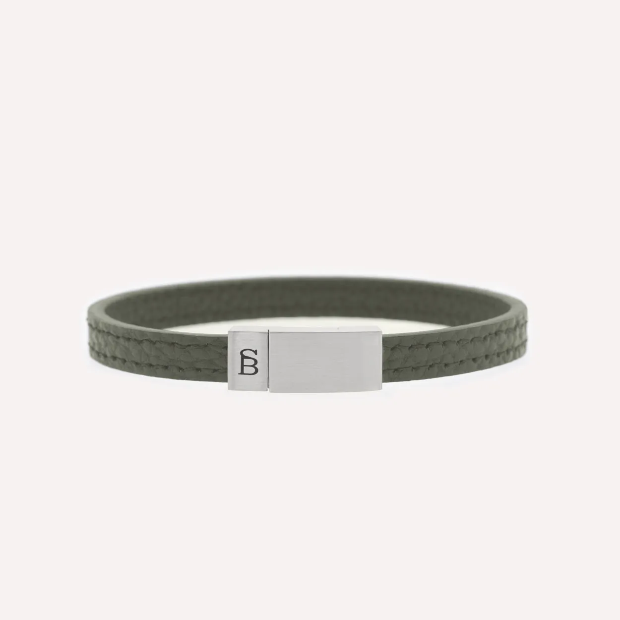 Grady Leather Bracelet Grey