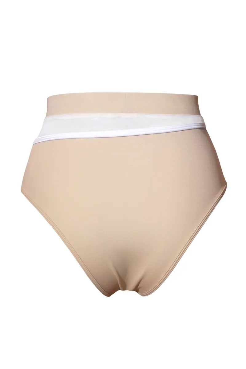 Hamade Activewear High Cut Bottoms - Beige