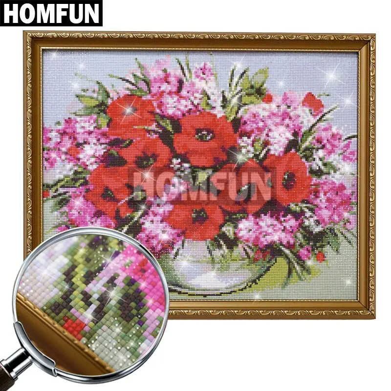 HOMFUN Full Square/Round Drill 5D DIY Diamond Painting Home Decoration sticker