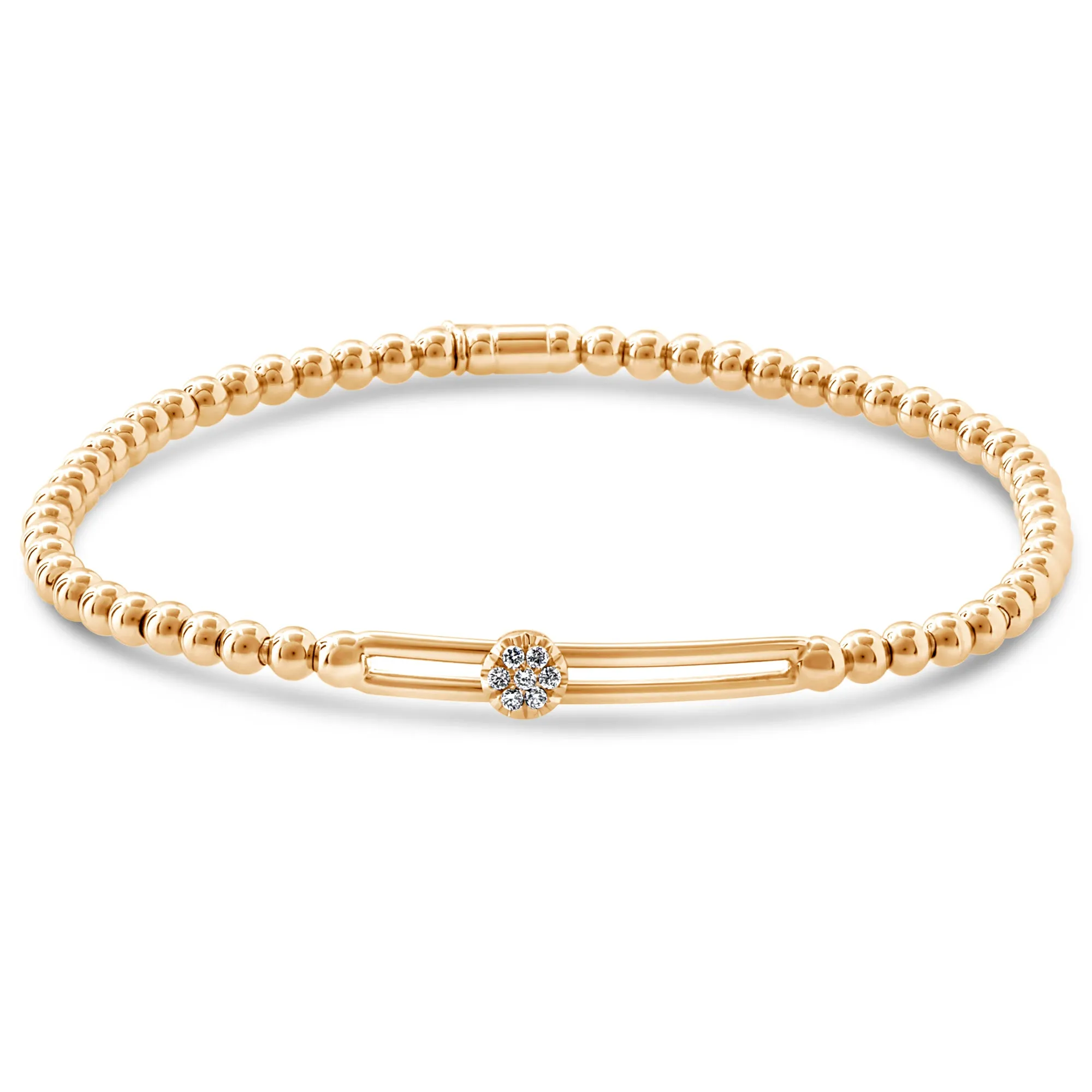 Hulchi Belluni Bracelet with Single Pave Diamond Moveable Station