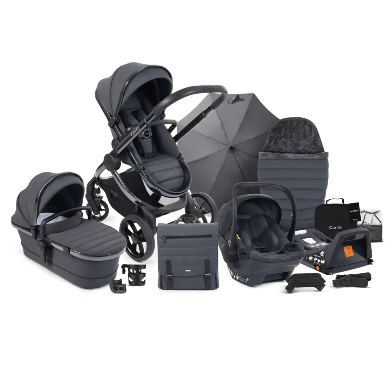 iCandy Peach 7 Cocoon Travel System Bundle - Dark Grey